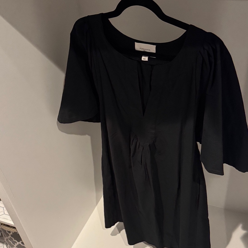 Tuckernuck Black Cotton Mini Dress with Flutter Sleeve - Picture 8 of 8